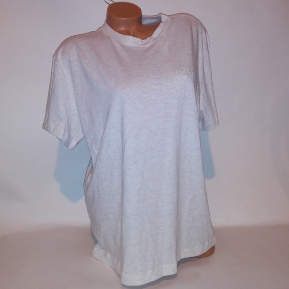 Victoria Secret PINK  T Shirt XS Light Gray Tee Marl Oversized Loose Fit New - Picture 1 of 9